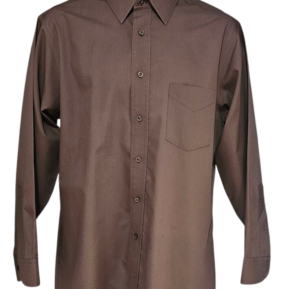 Stafford Performance Classic Fit Men's Dress Shirt, Formal 32-33  ,Brown. TS1
